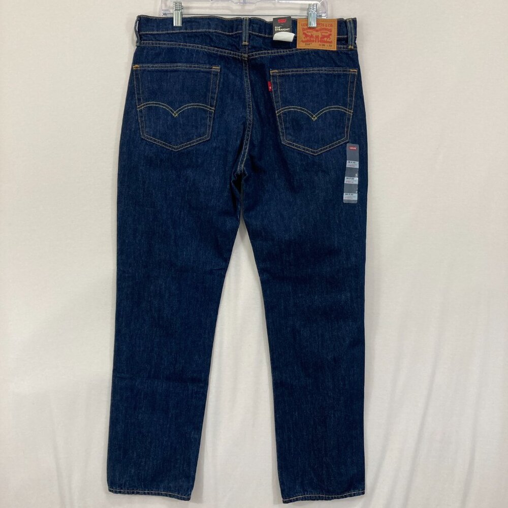 New Levi's Mens 514 Blue Denim Straight Leg Stretch Jeans size 36x32 - Picture 9 of 11